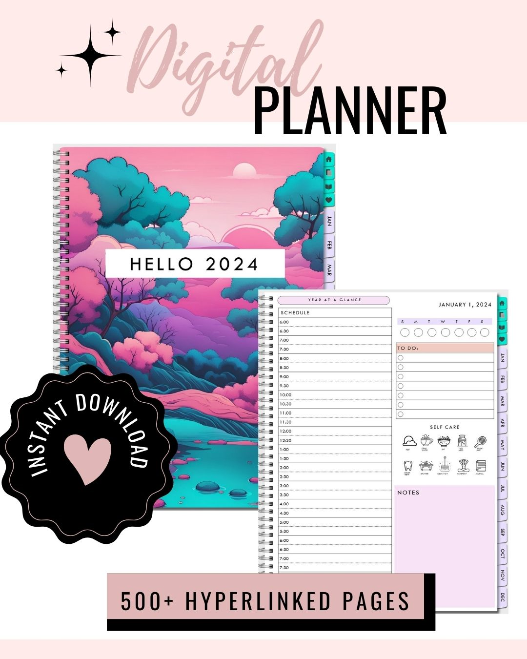 www.printables.life Download Digital Planner now stunning designs