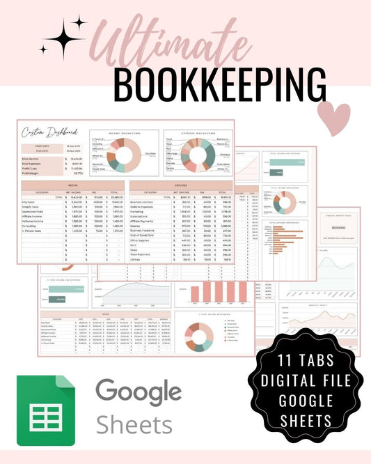 Bookkeeping made easy Ultimate Software Bundle  Google Sheets Instant Download www.printables.life