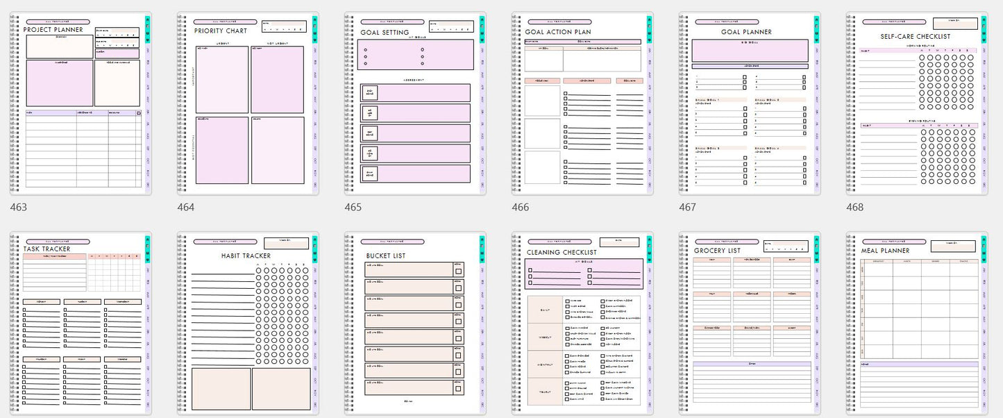 www.printables.life Download Digital Planner now stunning designs