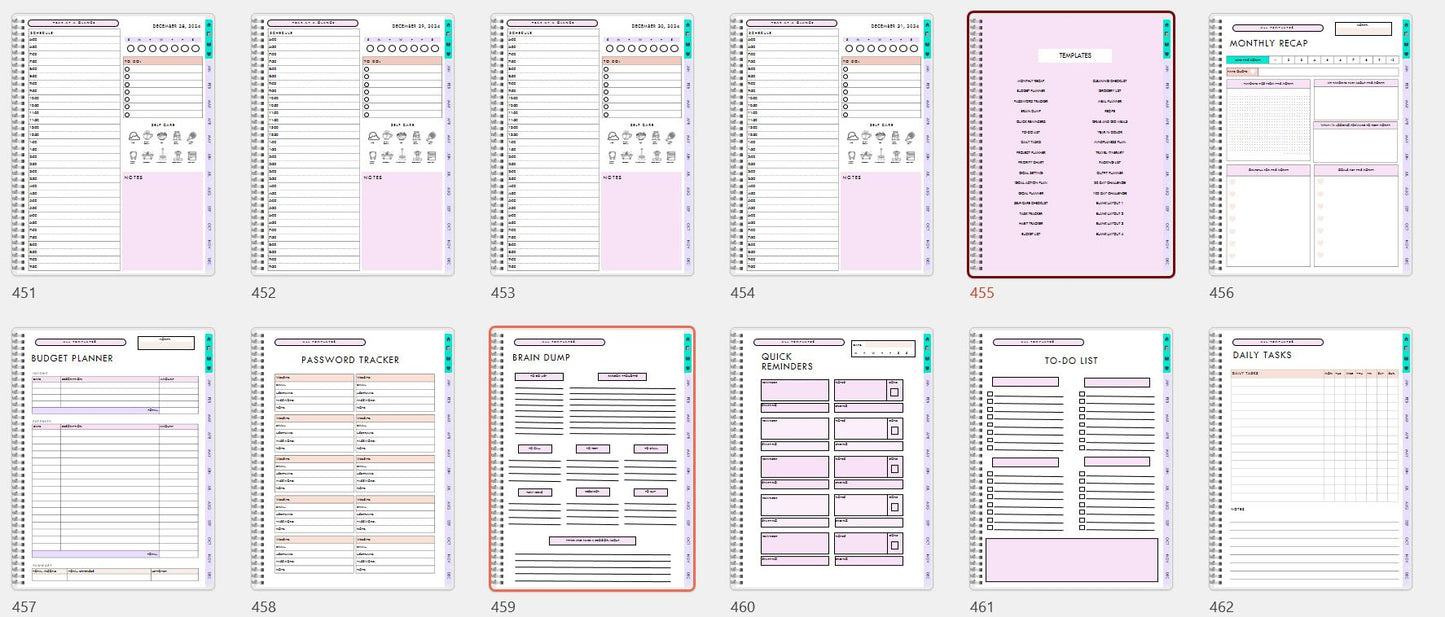 www.printables.life Download Digital Planner now stunning designs